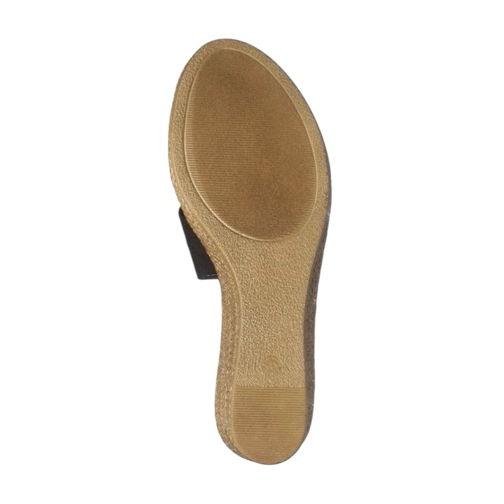 Tuscany by Easy Street‎ Black Fabric Knotted Wedge Sandals Made in Italy Womens - Picture 5 of 5